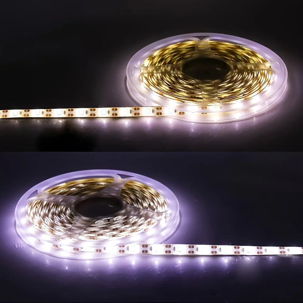 Touch-Activated LED Strip Lights - 1 Roll, USB Powered, Flexible Tape for Kitchen & Bathroom Decor, White Light