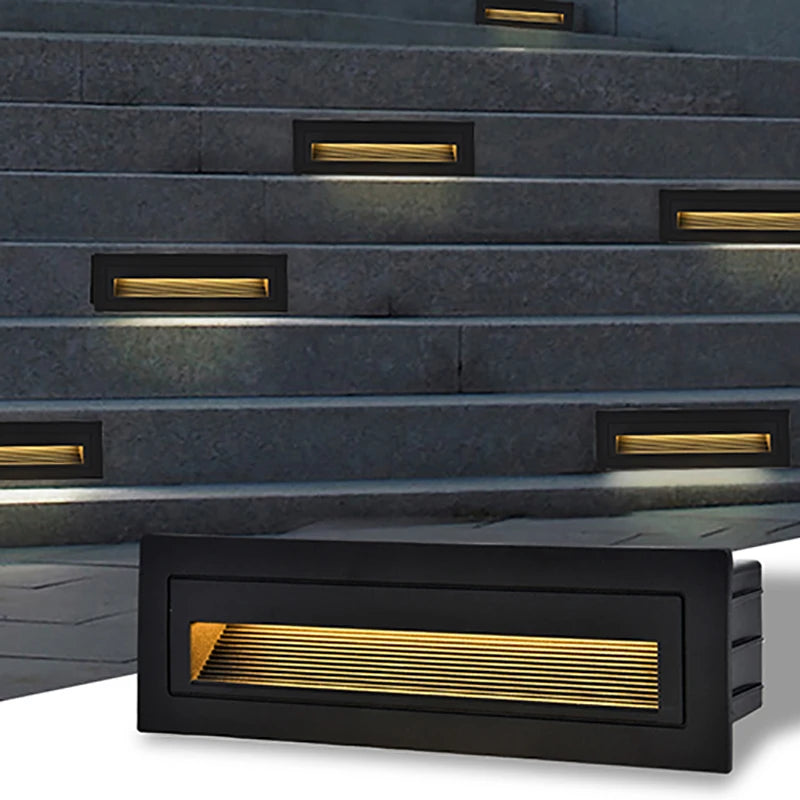 3W 6W LED Indoor Outdoor Recessed Stair Light Step Lamp Path Lights Waterproof Embedded Wall Lamp Wall Corner Underground Lamp