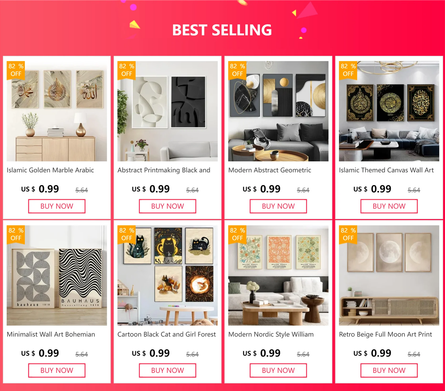 Modern Abstract Geometric Canvas Painting Printing Poster Wall Decoration Nordic Home Decoration Living Room Art Picture