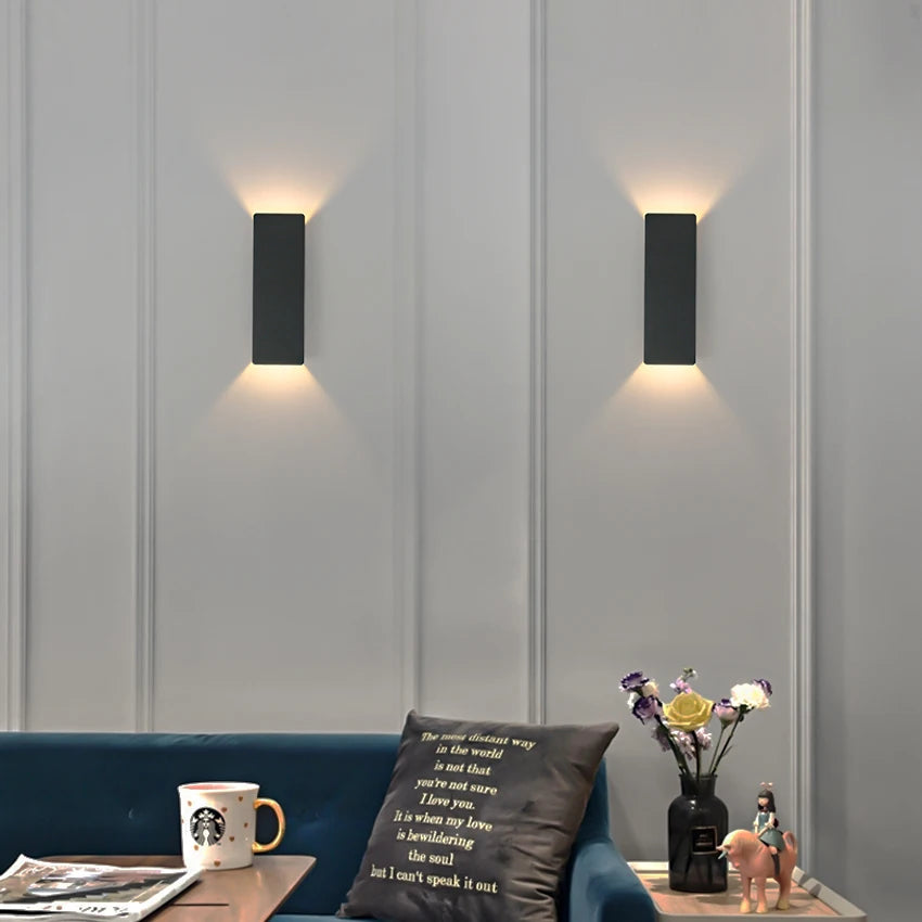 Outdoor Wall lamp Indoor Sconce Fixture Waterproof Wall Light Upper and Lower Luminous Lamps Lighting Decoration AC90-260V