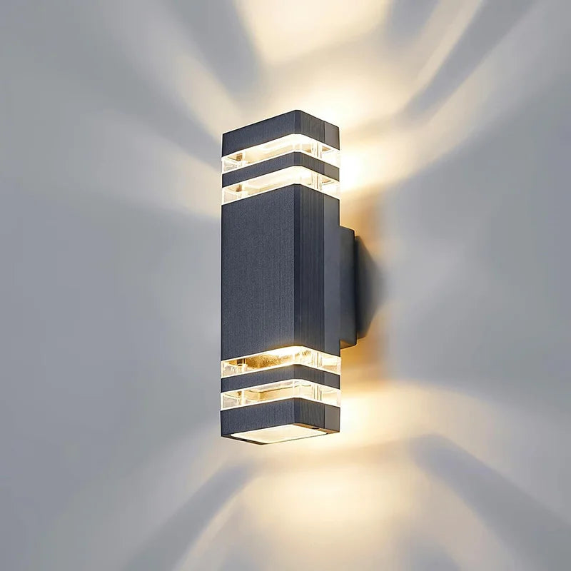 Outdoor Wall Light Up Down LED Wall Lamp Replaceable Bulb Porch Light Waterproof Exterior Sconce Light for Balcony Garden Stair