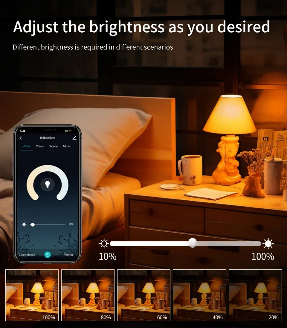 Cozylife WiFi Smart LED E14 Light Bulb RGB Bulb 5/7/9W Candle Light APP Link Alexa Google Assistant Voice On/Off Indoor Lighting
