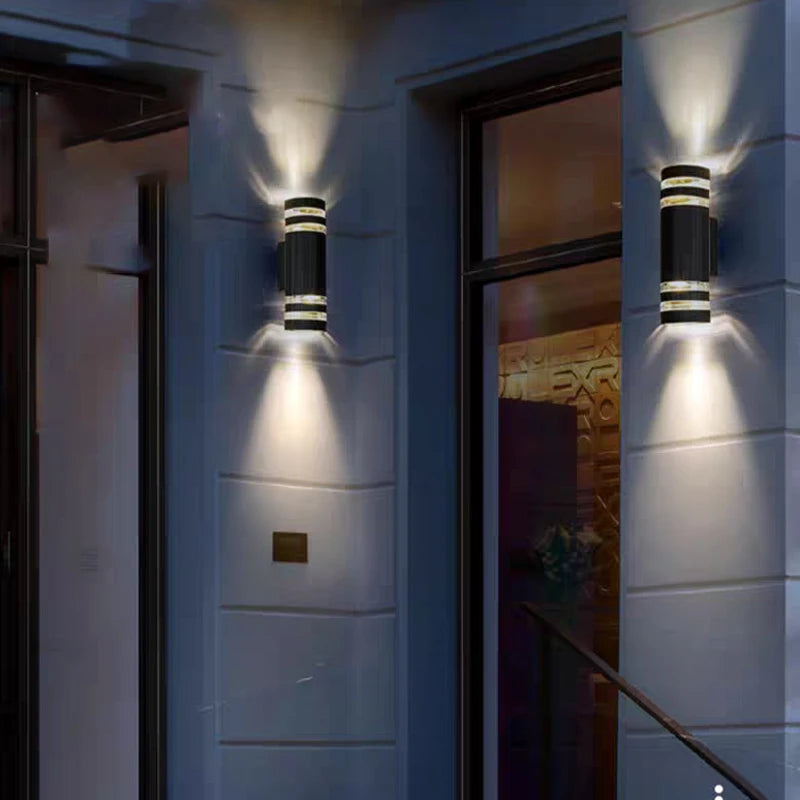Outdoor Wall Light Up Down LED Wall Lamp Replaceable Bulb Porch Light Waterproof Exterior Sconce Light for Balcony Garden Stair