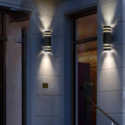 Outdoor Wall Light Up Down LED Wall Lamp Replaceable Bulb Porch Light Waterproof Exterior Sconce Light for Balcony Garden Stair