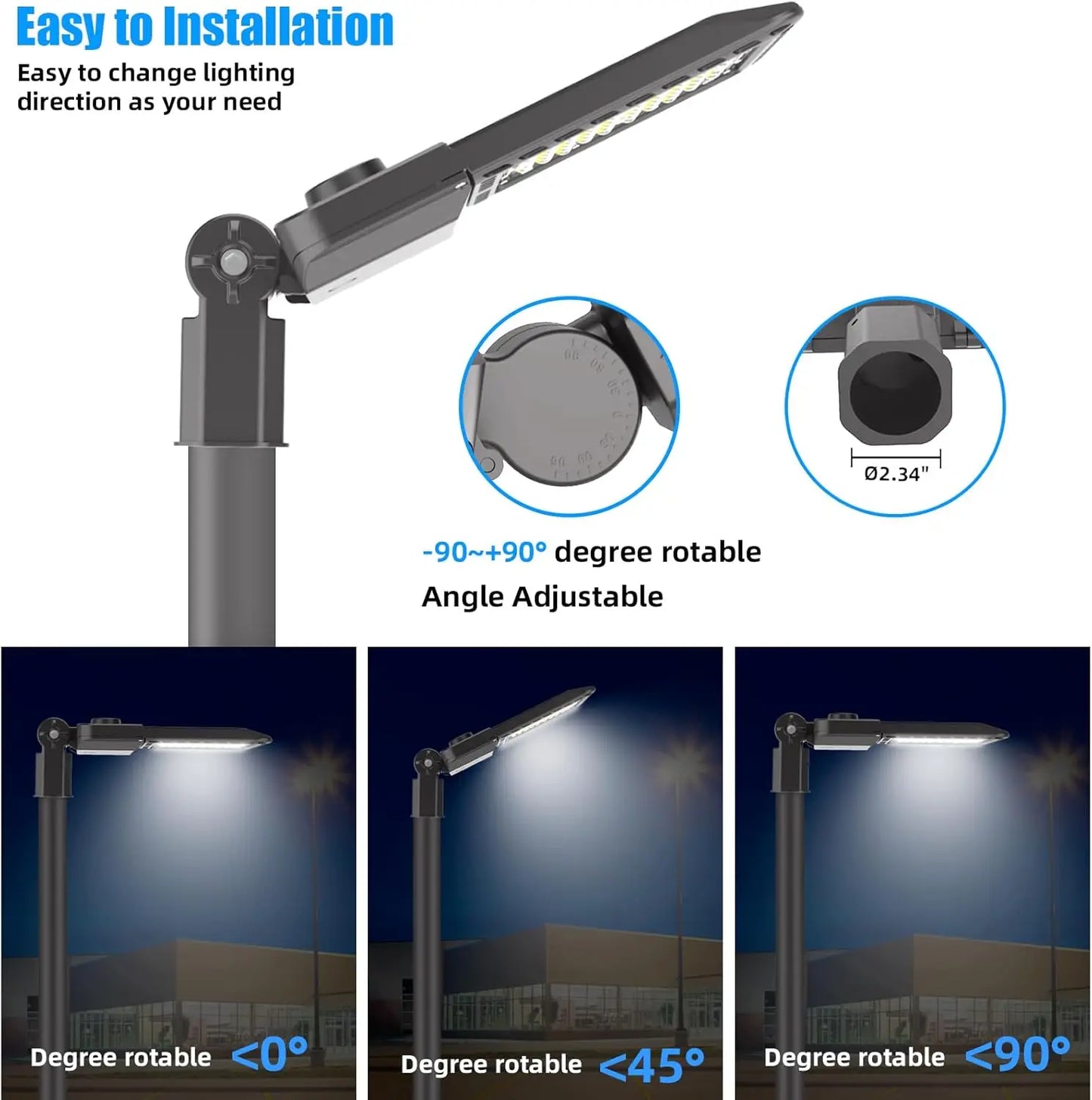 LED Parking Lot Lights with Dusk to Dawn Slip Fitter, Led Parking Lot Lights Outdoor