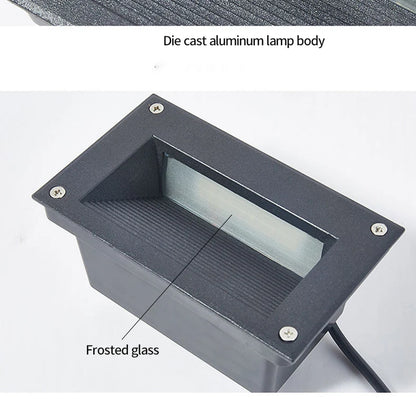 3W 6W LED Indoor Outdoor Recessed Stair Light Step Lamp Path Lights Waterproof Embedded Wall Lamp Wall Corner Underground Lamp