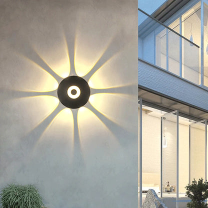 Modern Waterproof Wall Lamp White 6000K Warm White 3000K Outdoor Garden LED Circular Courtyard Exterior Doorway Light