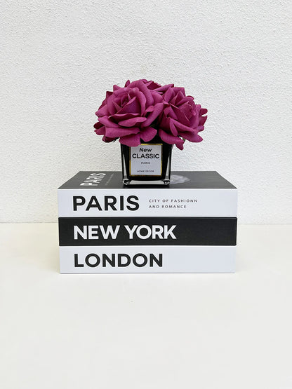 Fashion Citys Fake Books for Decoration Coffee Table Modern Home Decoration Books Simplicity Display Book Paris London New York