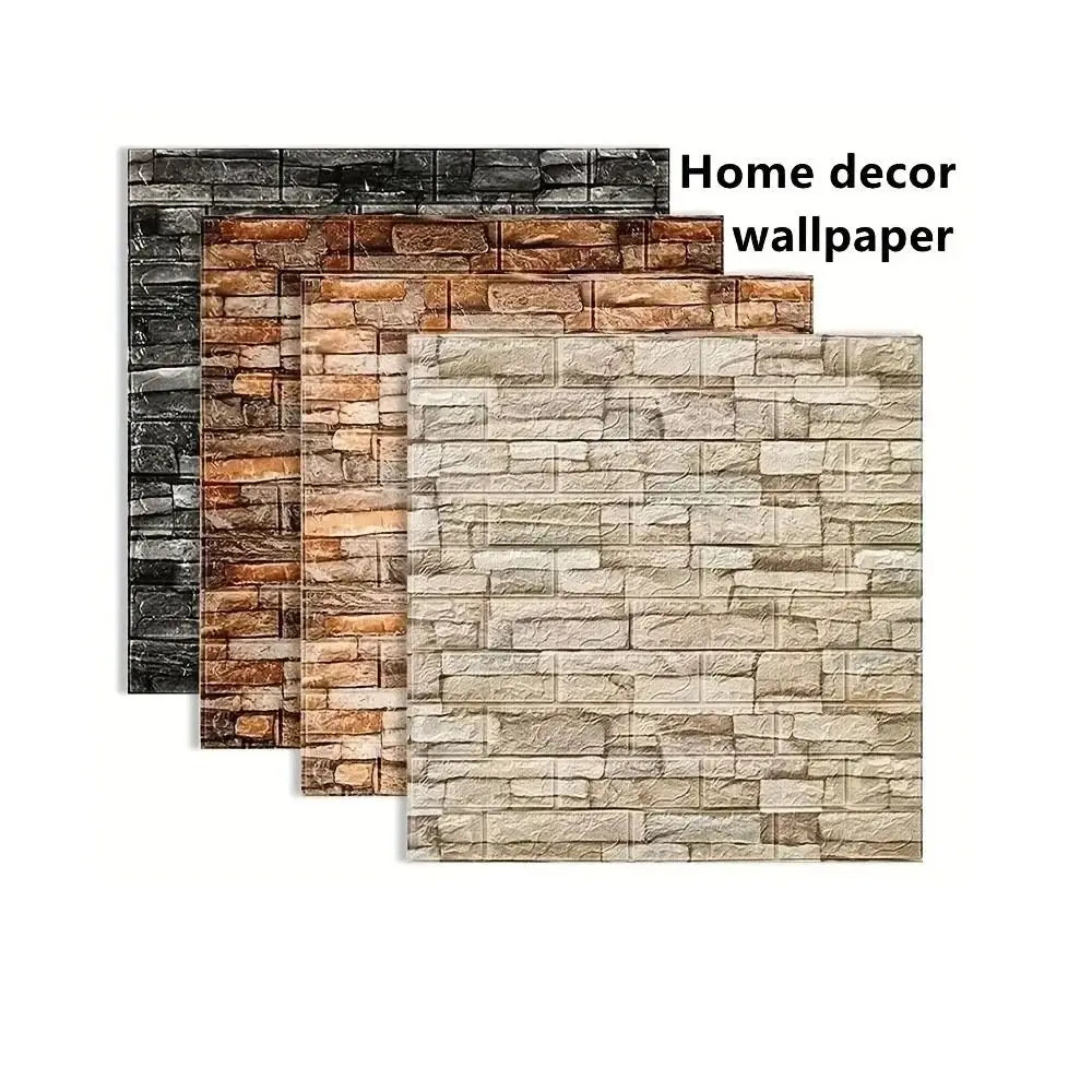 35x38cm 3D Wall Stickers Antique Foam Brick Wallpaper Wall Sticker Bedroom Home Decor Self Adhesive DIY Living Room Wallpaper