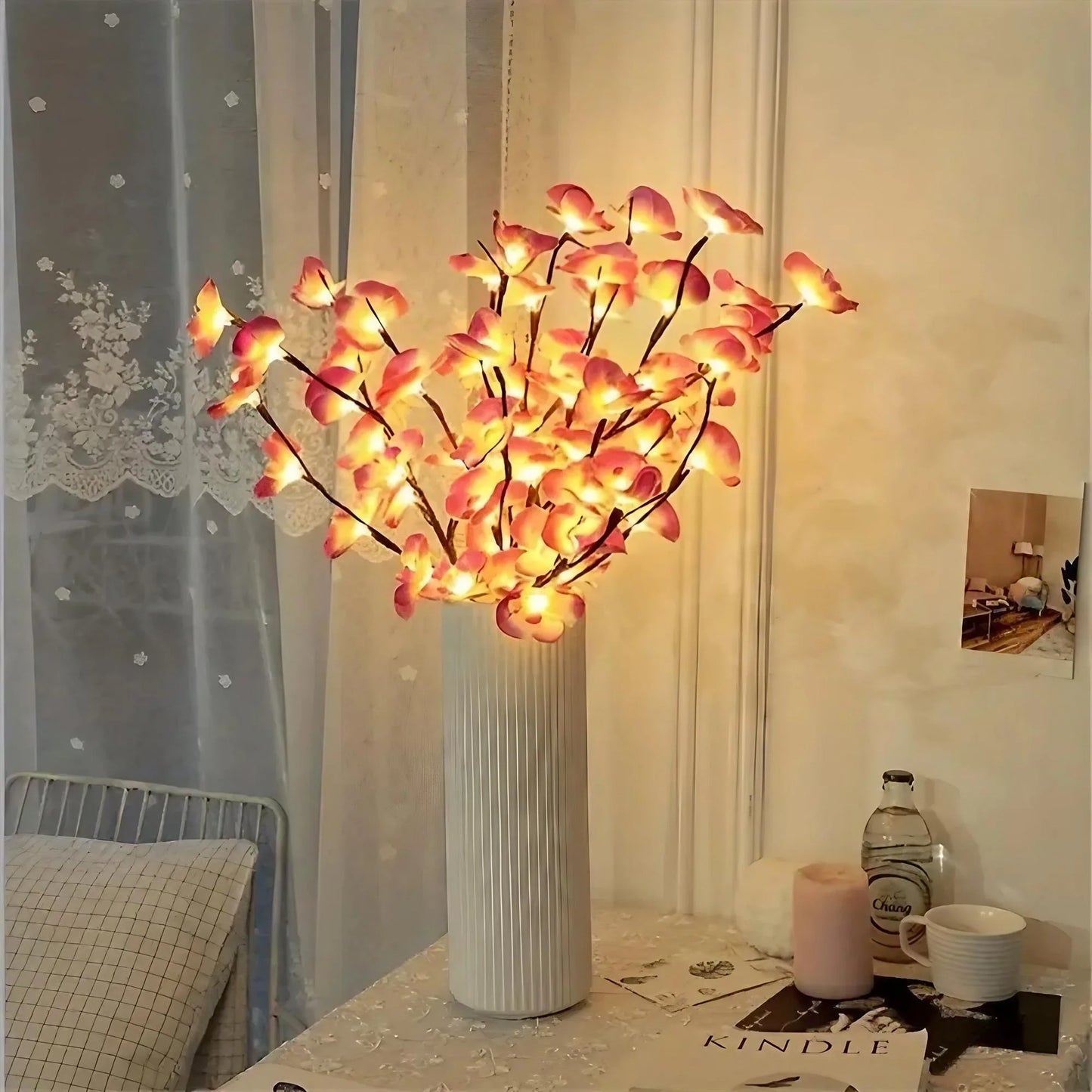 STOENGO 20 LED Willow Branch Lights - Perfect for Home, Bedroom, Wedding, Christmas, Valentine's, Mother's Day Decor