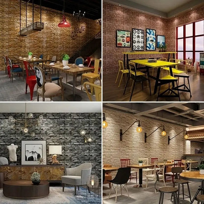 35x38cm 3D Wall Stickers Antique Foam Brick Wallpaper Wall Sticker Bedroom Home Decor Self Adhesive DIY Living Room Wallpaper