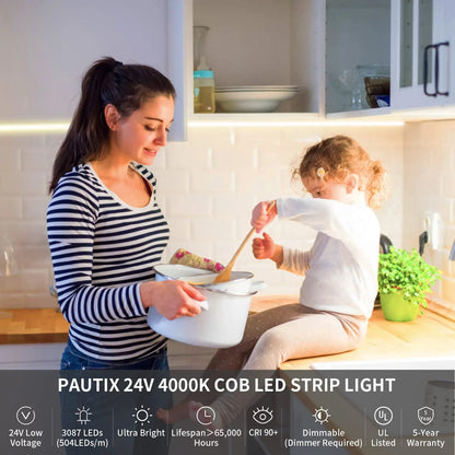 COB LED Strip Light DC 12V/24V Diode String Decoration Living Room indoor Background Night Light Flexible Decor Lighting Lamp