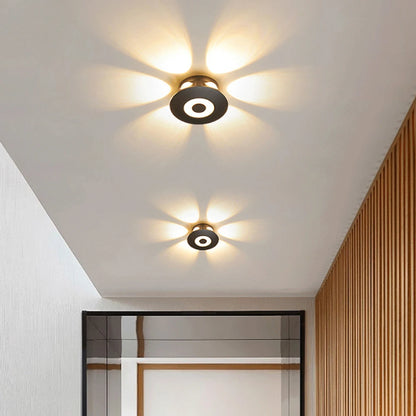Modern Waterproof Wall Lamp White 6000K Warm White 3000K Outdoor Garden LED Circular Courtyard Exterior Doorway Light