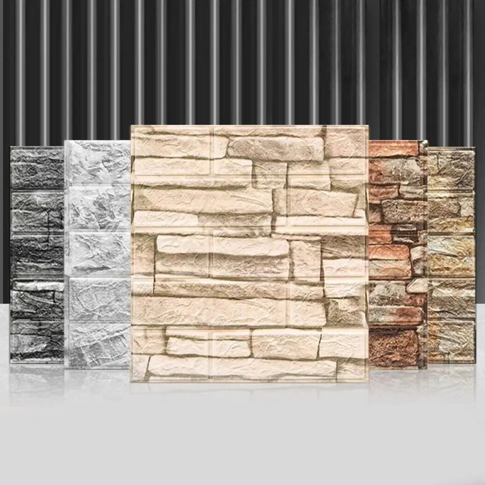 35x38cm 3D Wall Stickers Antique Foam Brick Wallpaper Wall Sticker Bedroom Home Decor Self Adhesive DIY Living Room Wallpaper