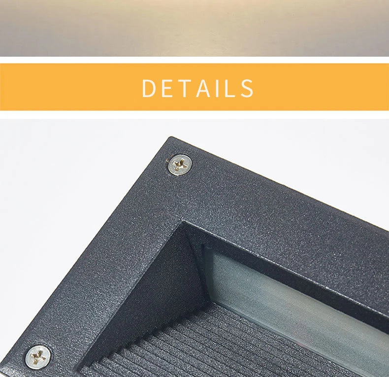 3W 6W LED Indoor Outdoor Recessed Stair Light Step Lamp Path Lights Waterproof Embedded Wall Lamp Wall Corner Underground Lamp