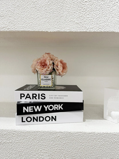 Fashion Citys Fake Books for Decoration Coffee Table Modern Home Decoration Books Simplicity Display Book Paris London New York