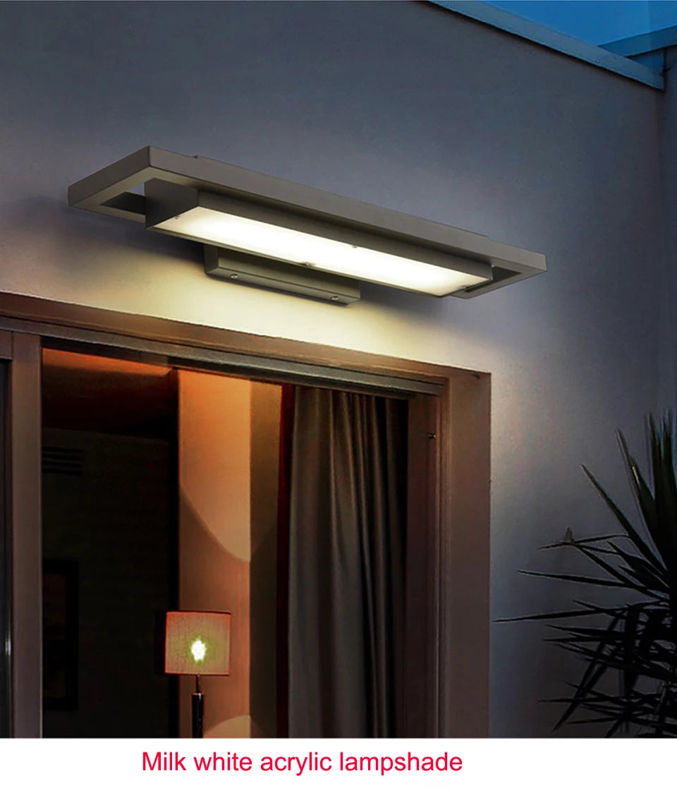 Outdoor Entryway Wall Lights Black Porch Lamp Waterproof Street Fixtures IP65 Garden Sconces for Doorway Corridor Balcony Garage