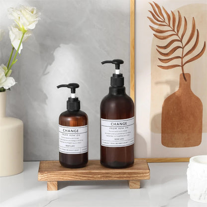 Small Wood Tray Display Stand Farmhouse Bathroom Decor Wooden Soap Pedestal Riser Kitchen Dish Holder for Vanity Counter Sink