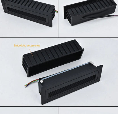 3W 6W LED Indoor Outdoor Recessed Stair Light Step Lamp Path Lights Waterproof Embedded Wall Lamp Wall Corner Underground Lamp
