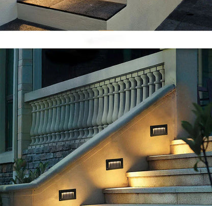 3W 6W LED Indoor Outdoor Recessed Stair Light Step Lamp Path Lights Waterproof Embedded Wall Lamp Wall Corner Underground Lamp
