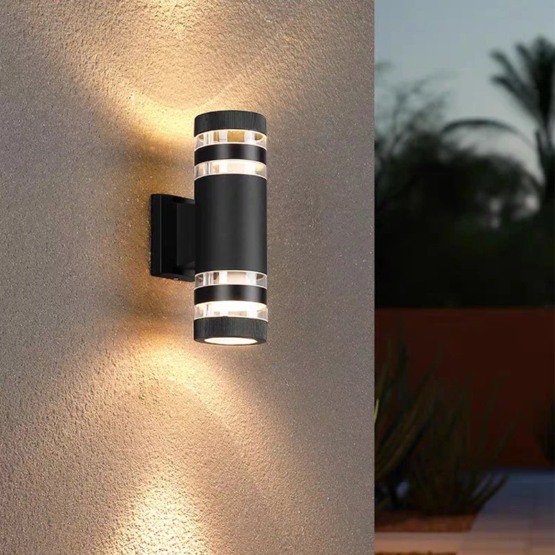 Outdoor Wall Light Up Down LED Wall Lamp Replaceable Bulb Porch Light Waterproof Exterior Sconce Light for Balcony Garden Stair