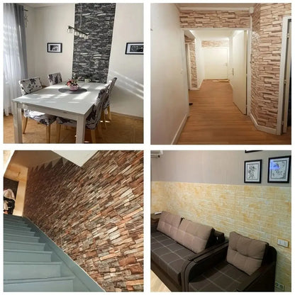 35x38cm 3D Wall Stickers Antique Foam Brick Wallpaper Wall Sticker Bedroom Home Decor Self Adhesive DIY Living Room Wallpaper