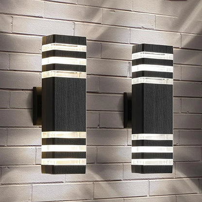 Outdoor Wall Light Up Down LED Wall Lamp Replaceable Bulb Porch Light Waterproof Exterior Sconce Light for Balcony Garden Stair