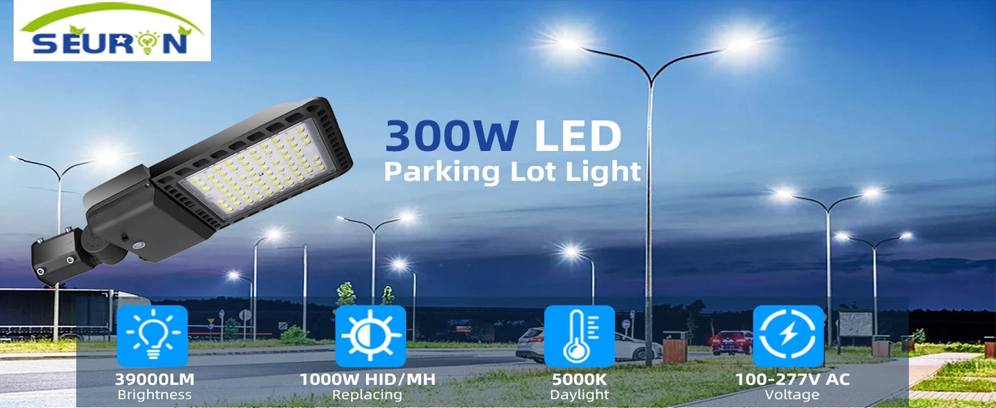 LED Parking Lot Lights with Dusk to Dawn Slip Fitter, Led Parking Lot Lights Outdoor