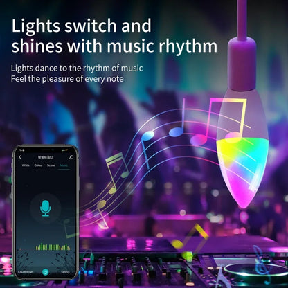 Cozylife WiFi Smart LED E14 Light Bulb RGB Bulb 5/7/9W Candle Light APP Link Alexa Google Assistant Voice On/Off Indoor Lighting