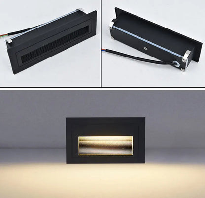 3W 6W LED Indoor Outdoor Recessed Stair Light Step Lamp Path Lights Waterproof Embedded Wall Lamp Wall Corner Underground Lamp