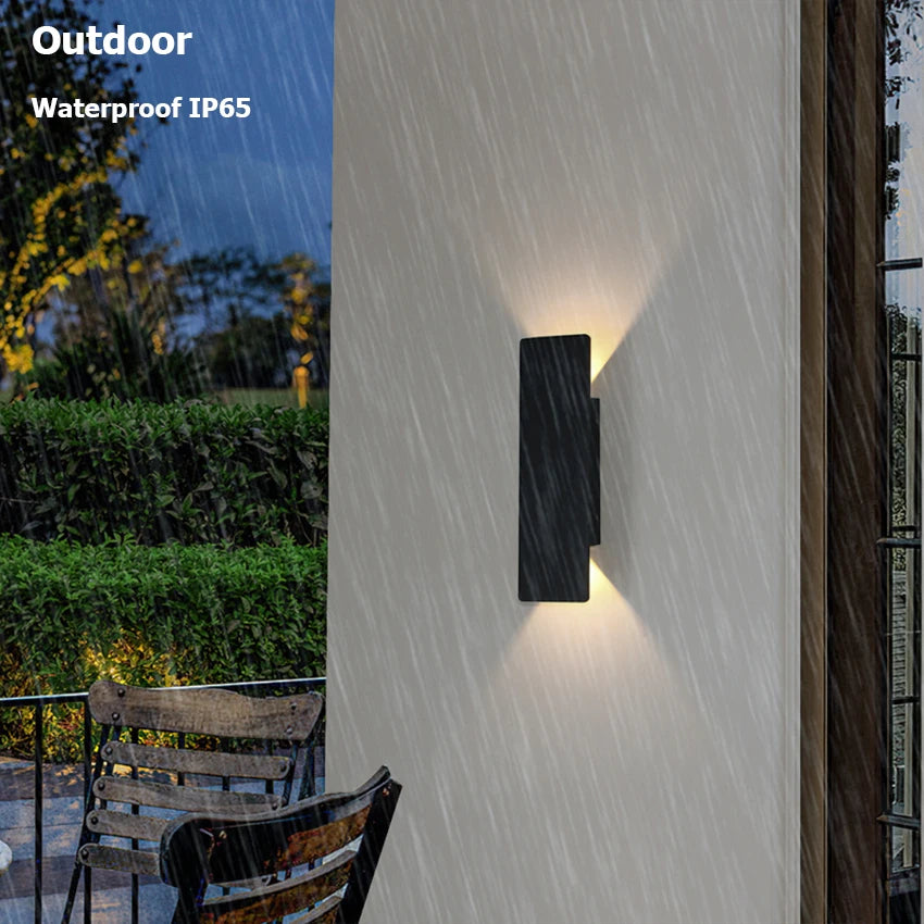Outdoor Wall lamp Indoor Sconce Fixture Waterproof Wall Light Upper and Lower Luminous Lamps Lighting Decoration AC90-260V