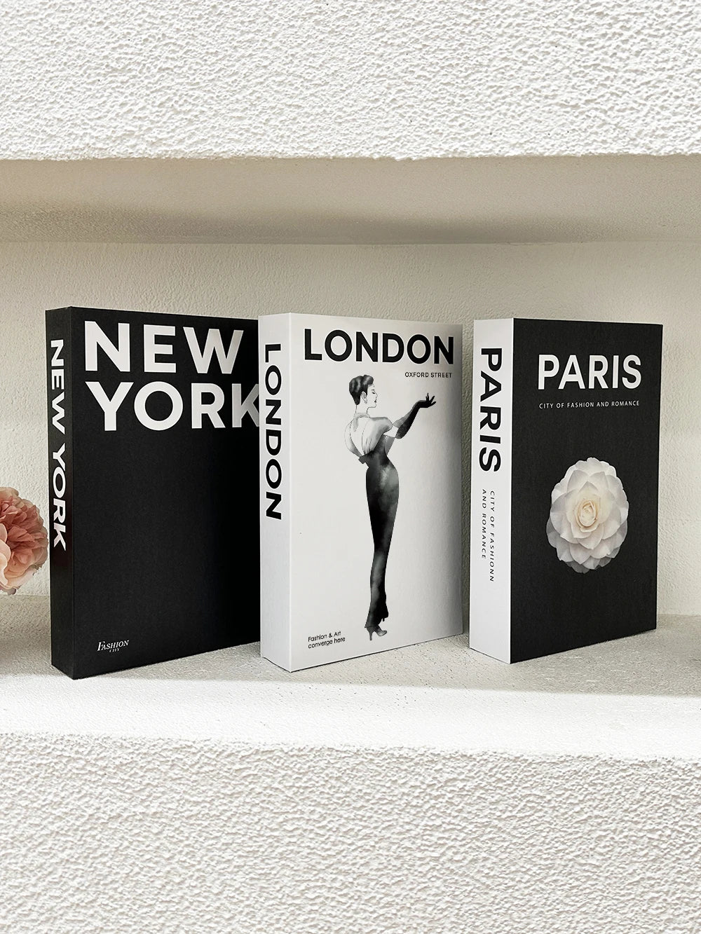 Fashion Citys Fake Books for Decoration Coffee Table Modern Home Decoration Books Simplicity Display Book Paris London New York