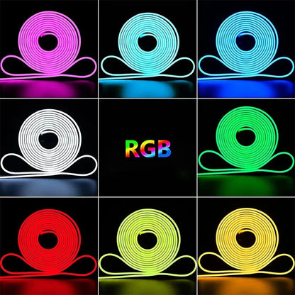 DC5V USB Neon RGB Strip LED Light Tuya WiFi Smart Strip Light IP67 Waterproof RGB DIY Flexible Tape Dream 16 Color For Alexa