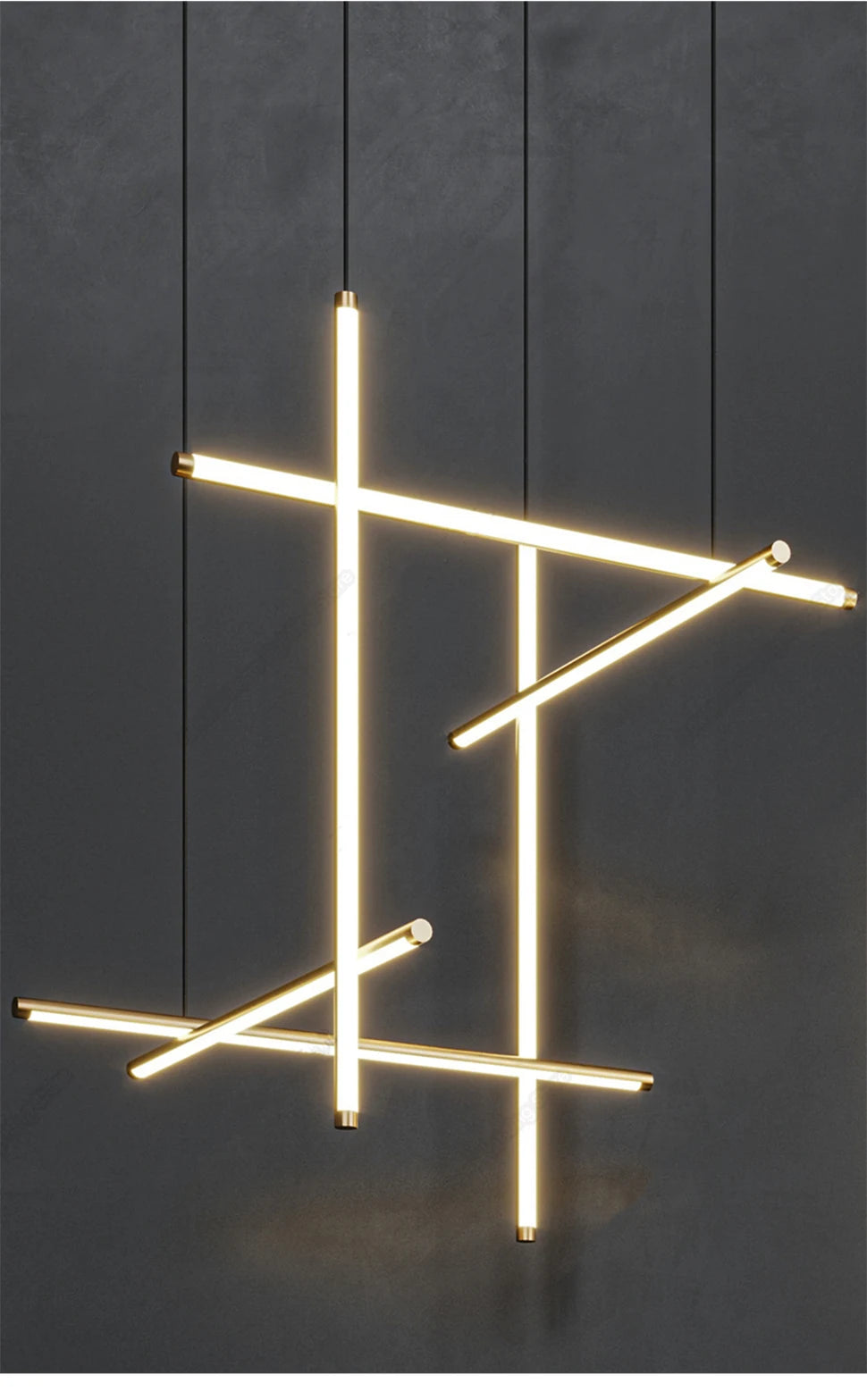 Modern Linear LED Ceiling Chandelier  Italy Designer Suspended Hanging Lamp For Hotel Decoration Dinning Room Chandelier