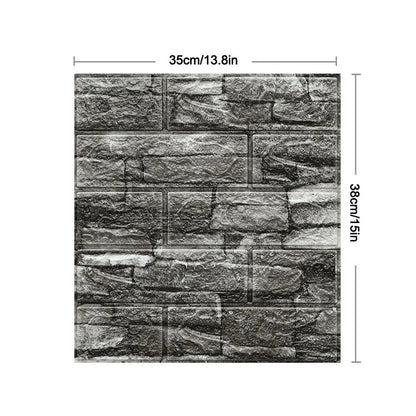 35x38cm 3D Wall Stickers Antique Foam Brick Wallpaper Wall Sticker Bedroom Home Decor Self Adhesive DIY Living Room Wallpaper