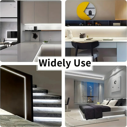 Touch-Activated LED Strip Lights - 1 Roll, USB Powered, Flexible Tape for Kitchen & Bathroom Decor, White Light