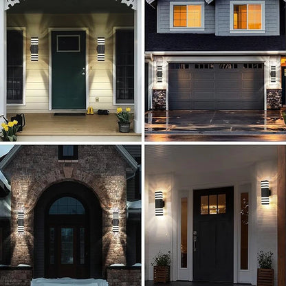 Outdoor Wall Light Up Down LED Wall Lamp Replaceable Bulb Porch Light Waterproof Exterior Sconce Light for Balcony Garden Stair