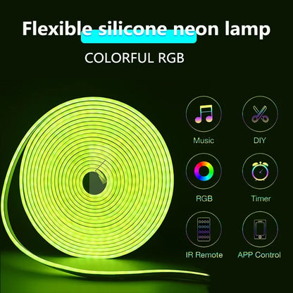 DC5V USB Neon RGB Strip LED Light Tuya WiFi Smart Strip Light IP67 Waterproof RGB DIY Flexible Tape Dream 16 Color For Alexa